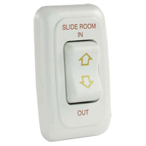 Jr Products JR Products 12075 Slide-Out Switch with Bezel and Printed Text - White 12075 - main